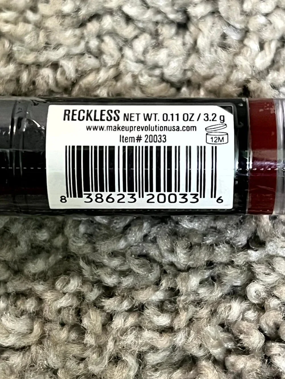 New Makeup Revolution Lipstick Reckless 0.11oz/3.2g